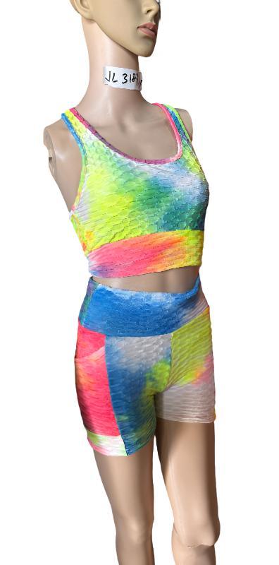 Active Waffle Bra with Shorts Set Wholesale