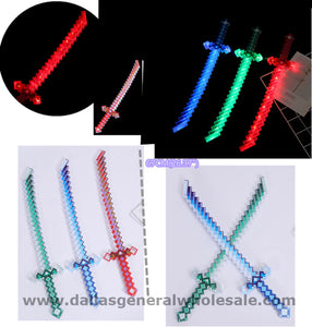 Carnival Toy Pixelated Swords w/ Sound Wholesale