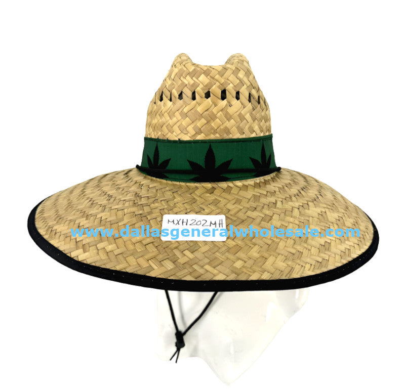 Adults Summer Marijuana Straw Hats Wholesale