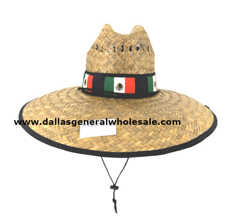 Adults Mexico Flag Straw Hats Wholesale