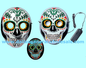 Day of the Dead Mexico Light Up Masks Wholesale