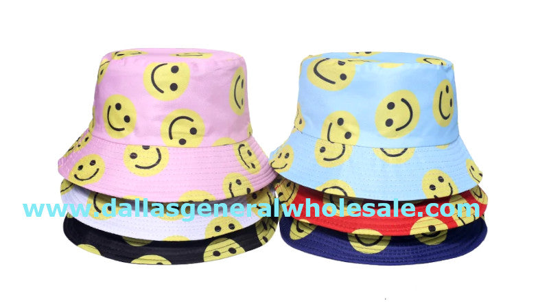 Trendy Smiley Faces Bucket Hats Wholesale