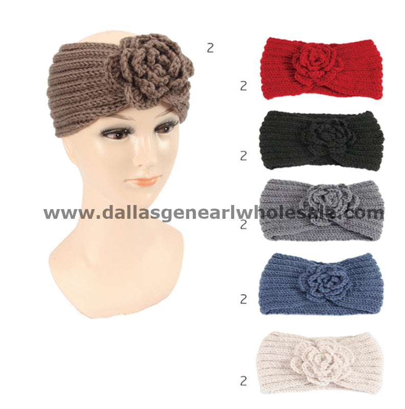 Flower Knitted Winter Fashion Headbands Wholesale