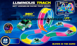 68PC Glow In Dark Bendable Tracks Wholesale