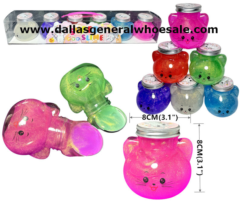 Novelty Cat Glitter Slimes Wholesale