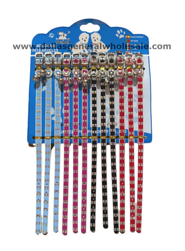 12" Small Pet Collars With Bell Wholesale