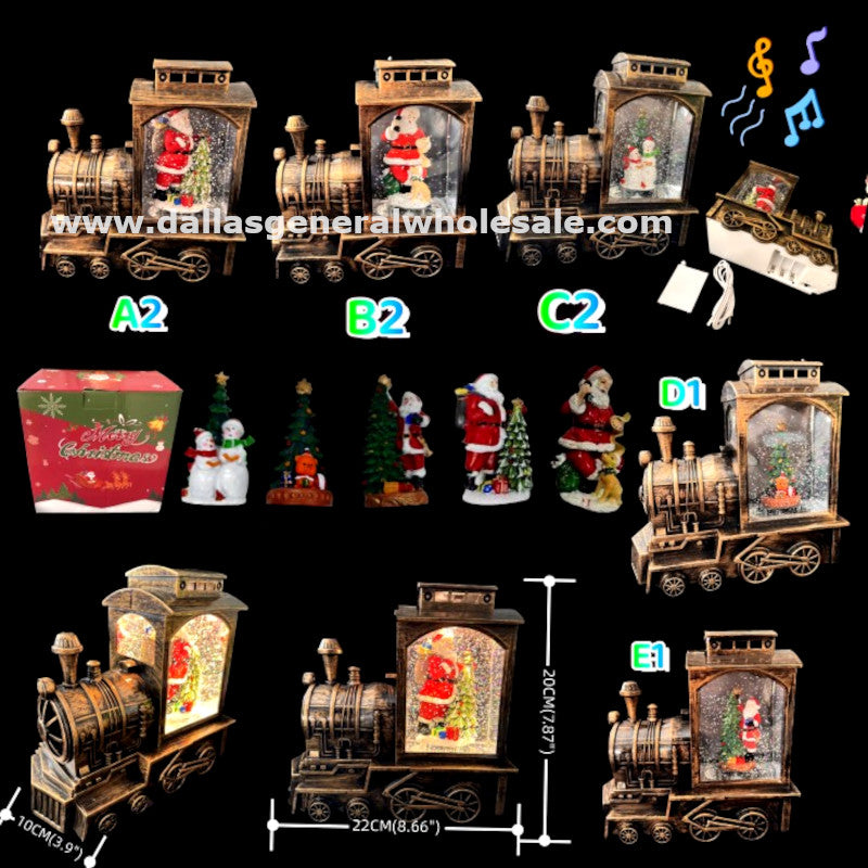 Christmas Snow Globe Train Lanterns Wholesale