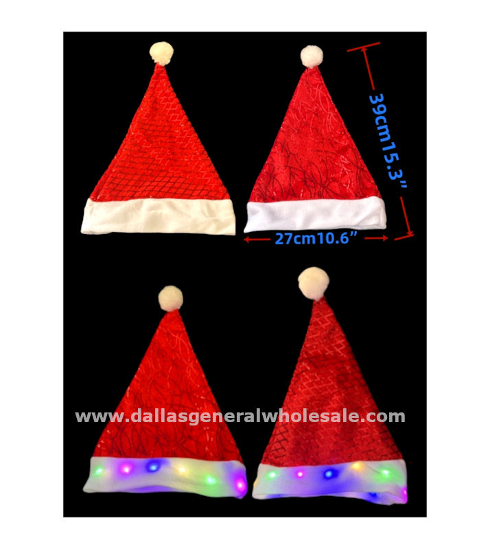 Light Up Santa Claus Hats Wholesale