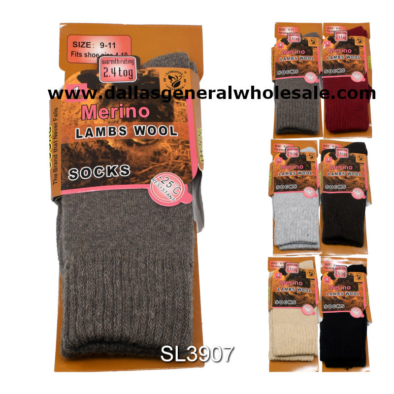 Adults Wool Crew Socks Wholesale