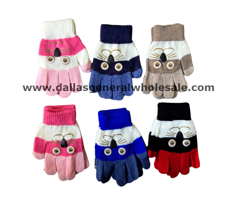 Little Kids Cute Cat Gloves Wholesale