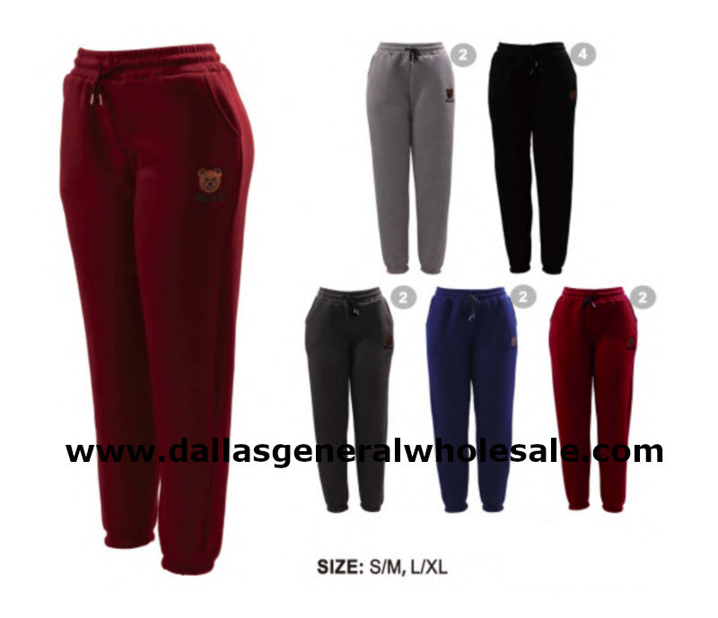 Girls Cute Fur Lining Jogger Pants Wholesale