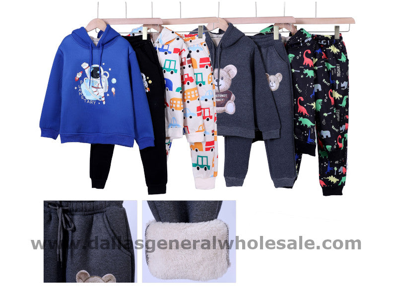 2 PC Boys Matching Hoodie & Pants Sets Wholesale