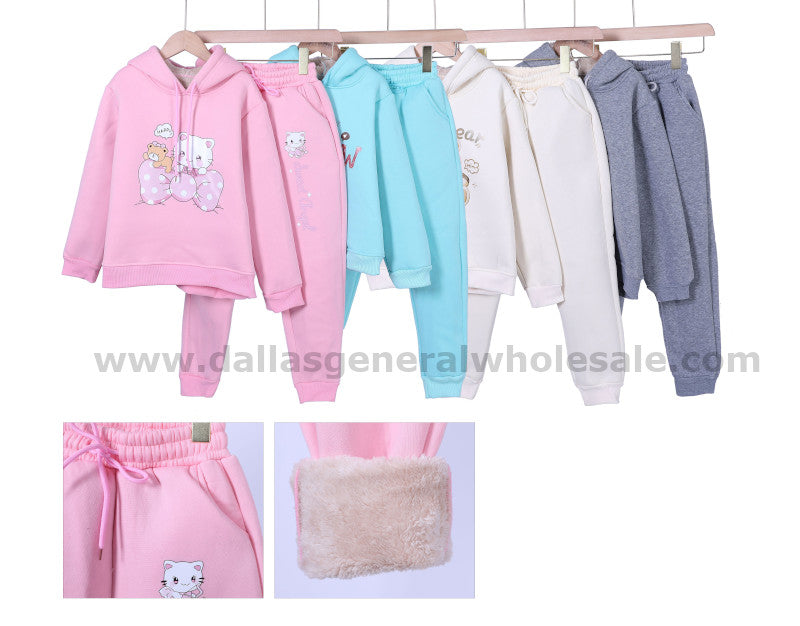 2 PC Girls Matching Hoodie & Pants Sets Wholesale