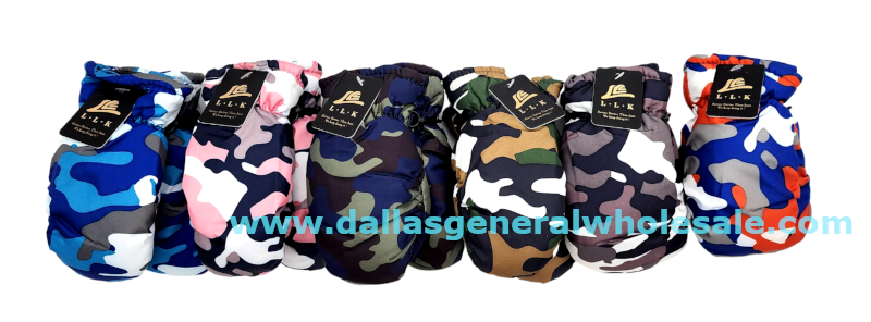 Little Kids Camouflage Winter Mittens Wholesale