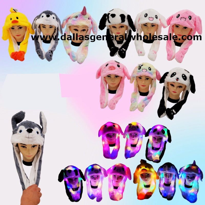 Kids Light Up Ear Moving Animal Hats Wholesale