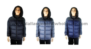 Men 2-Tone Padded Bubble Jackets Wholesale