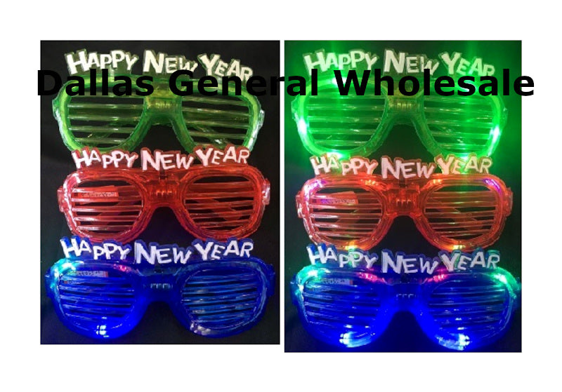 Flashing Light Up Novelty New Years Glasses Wholesale