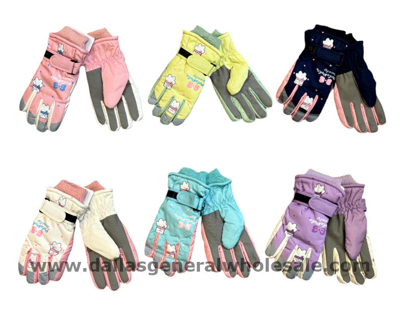 Young Girls Skiing Gloves Wholesale