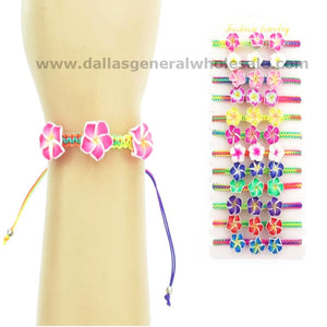 Hawaii Flower Drawstring Bracelets Wholesale