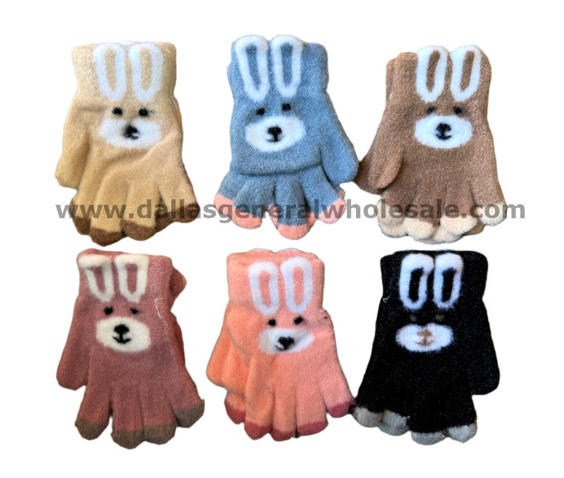 Little Girls Cute Bunny Gloves Wholesale