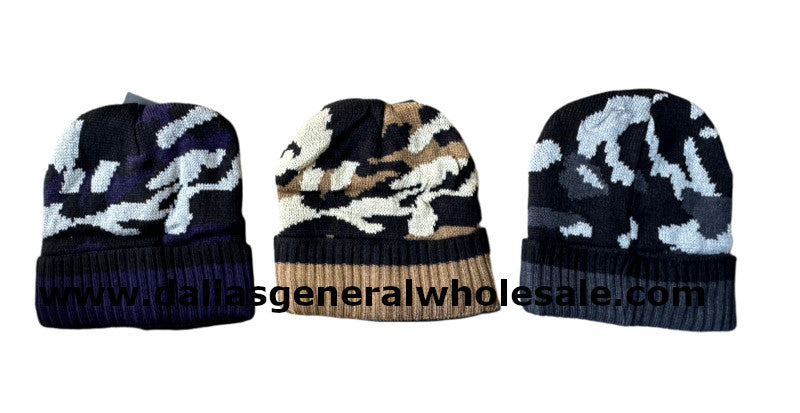 Men Camouflage Quality Thermal Beanie Hats Wholesale