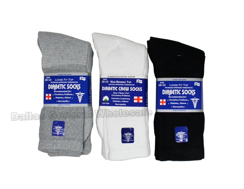 USA Diabetic Socks -Soft Comfortable Cotton - Non-Binding Wide
