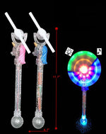 Glow In Dark Unicorn Windmill Wands Wholesale