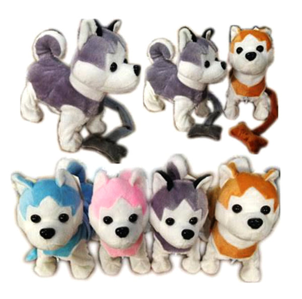 Little Handfuls Plush Husky Dog Grey