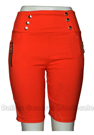 Ladies Fashion Pull On Bermudas Capris Pants - Dallas General Wholesale