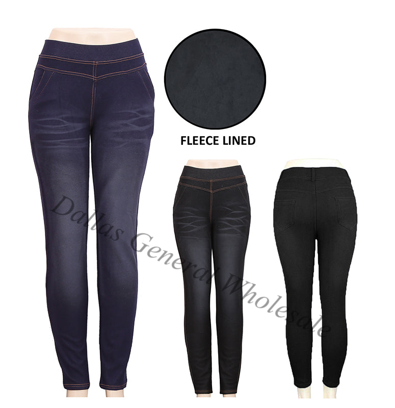 Buy High Waist Skinny Jeggings, Stretchy Tummy Control Pull Up Jean Looking  Leggings, Bundle Classic6, One Size at Amazon.in