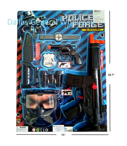 7PC Toy Police Play Set Wholesale