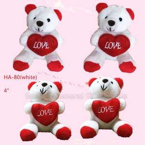 4" Fluffy Valentines Bears Wholesale - Dallas General Wholesale