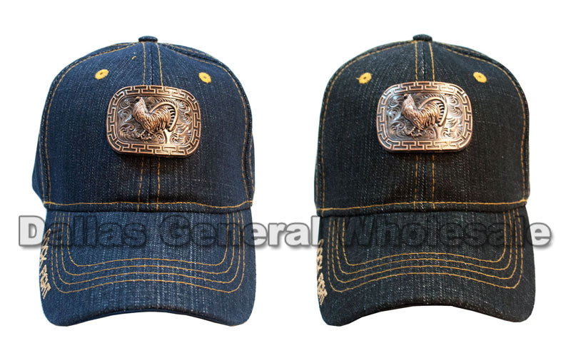 Brass Rooster Design Casual Caps Wholesale - Dallas General Wholesale