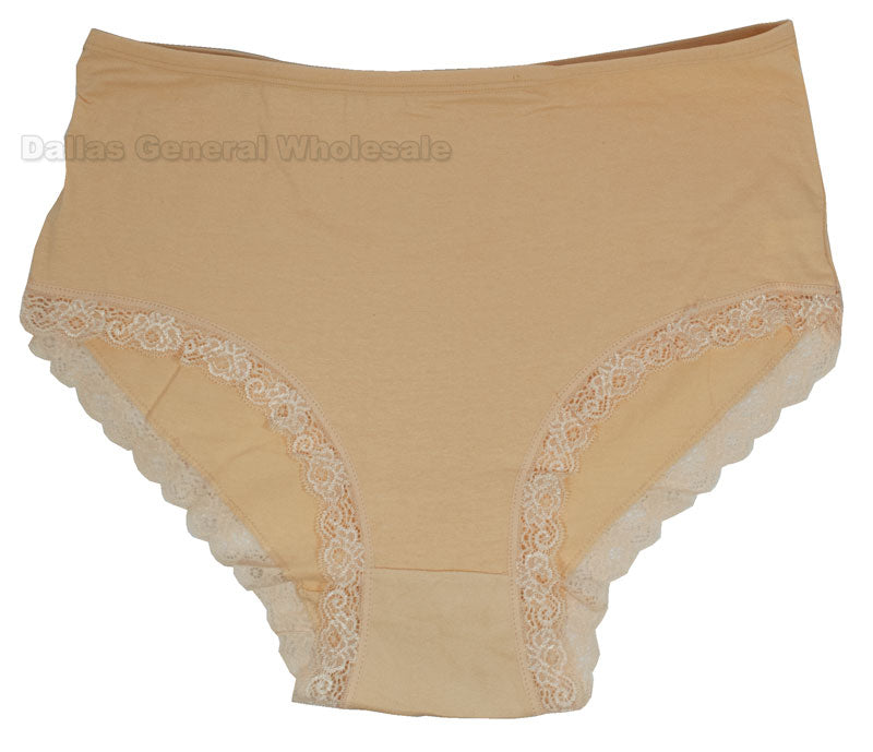 150 Bulk Women's Brown Cotton Panty, Size 6 - at 