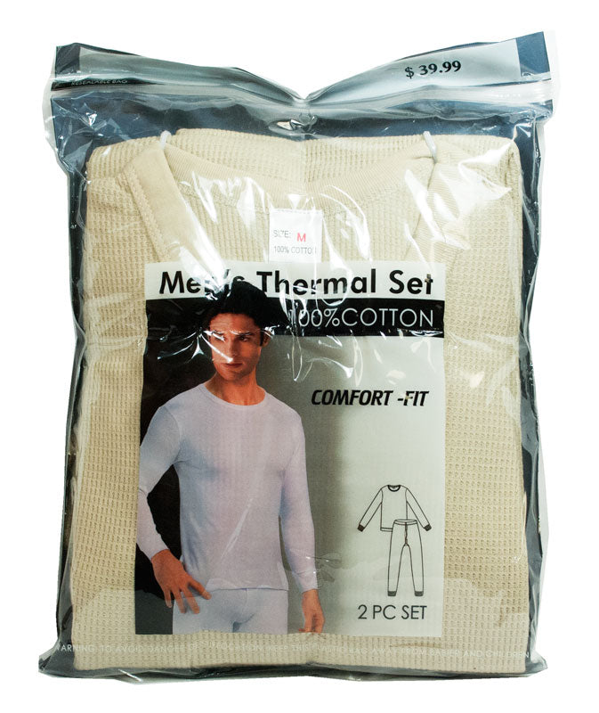 Wholesale Cotton Plus Thermal Underwear Bottom - Natural, Medium