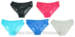 Bulk-buy Ladies Cotton Panty with Lace Side Sexy Underwear Pants