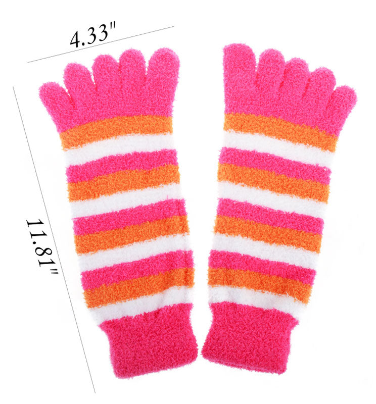 Fuzzy Pink Toe Socks Reflection Isolated Stock Photo 43297873